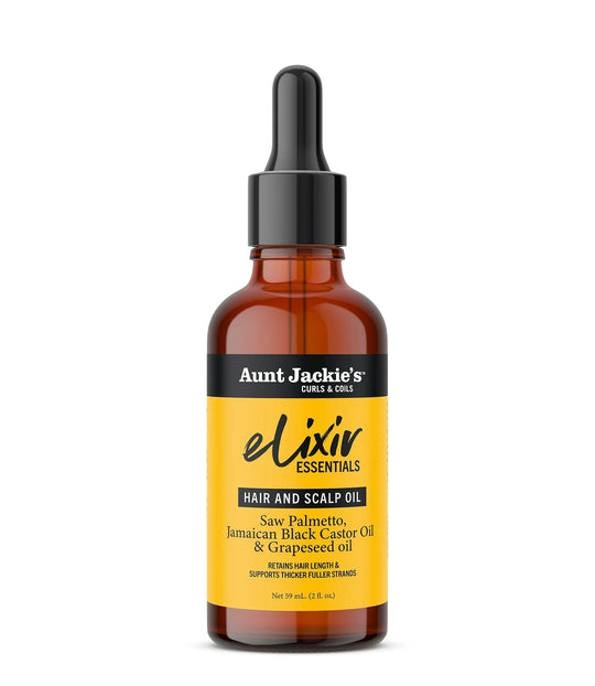 Aunt Jackie's Elixir Essentials: Saw Palmetto & Jamaican Black Castor Hair & Scalp Oil