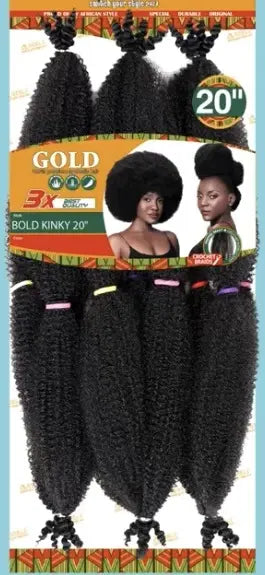 Noble Gold Bold Kinky 3PCS 20"
