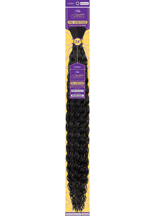 Outre Purple Pack Brazilian Bundle Bulk | 100% Human Hair Premium Blend Pre-Stretched Dominican Curl Bulk