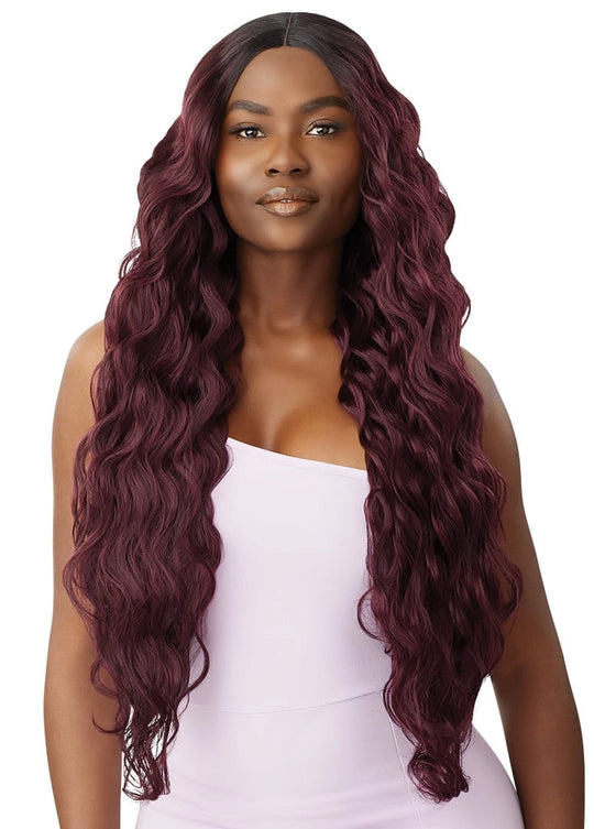 Outre Purple Pack Brazilian Boutique | 100% Human Hair Premium Blend Virgin Body 26", 28", 30" + 4" Deep Lace Parting Piece