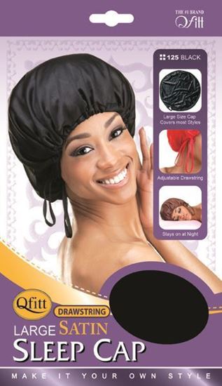 M&M Headgear Drawstring Satin Sleep Cap