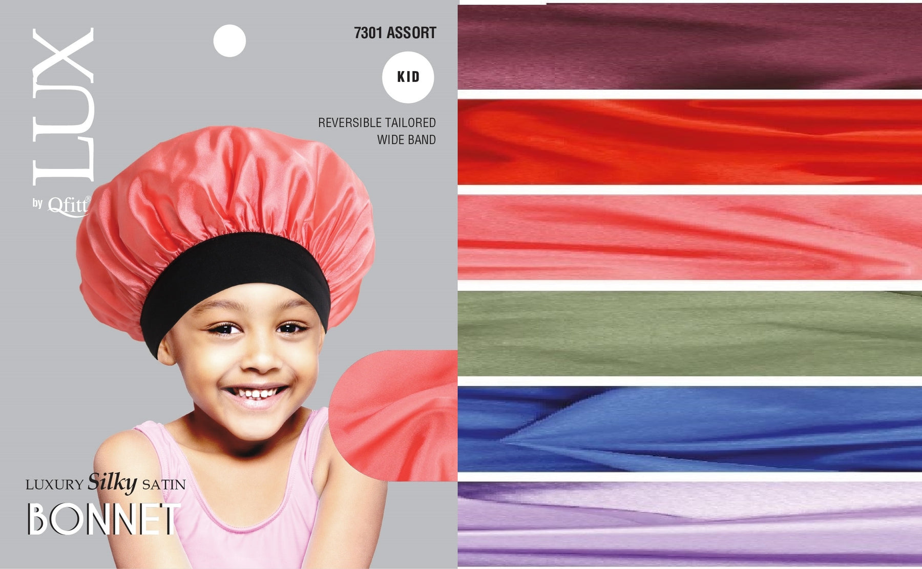 QFitt Luxury Silk Satin Bonnet Pattern (Kid) – K-Laba