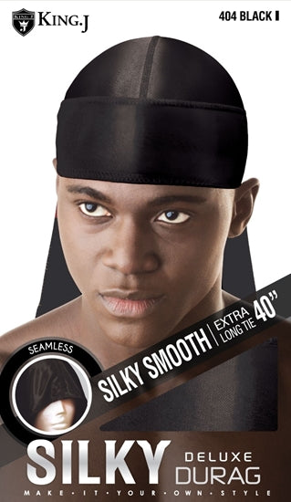 King J. Extra Long Tie 40" Deluxe Silky Du-Rag