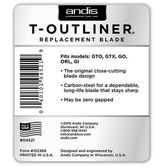 Andis T-Outliner Replacement Blade - Carbon Steel