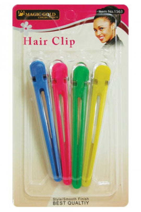Magic Gold 4pc Hair Clips Plastic