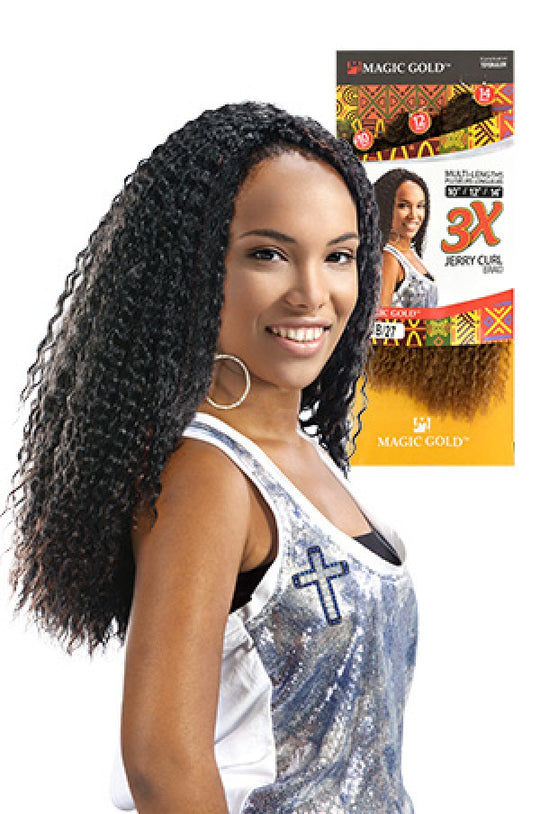 Magic 3X Jerry Curl Braid (10"+12"+14")