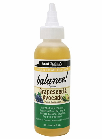 Aunt Jackie's Curls & Coils Balance Grapeseed & Avocado Oil