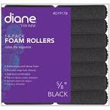 Diane Foam Rollers 5/8" Black 14PK #1917B