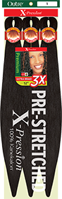 Outre X-Pression Pre-Stretched Braid 3X 32", 42", 52"