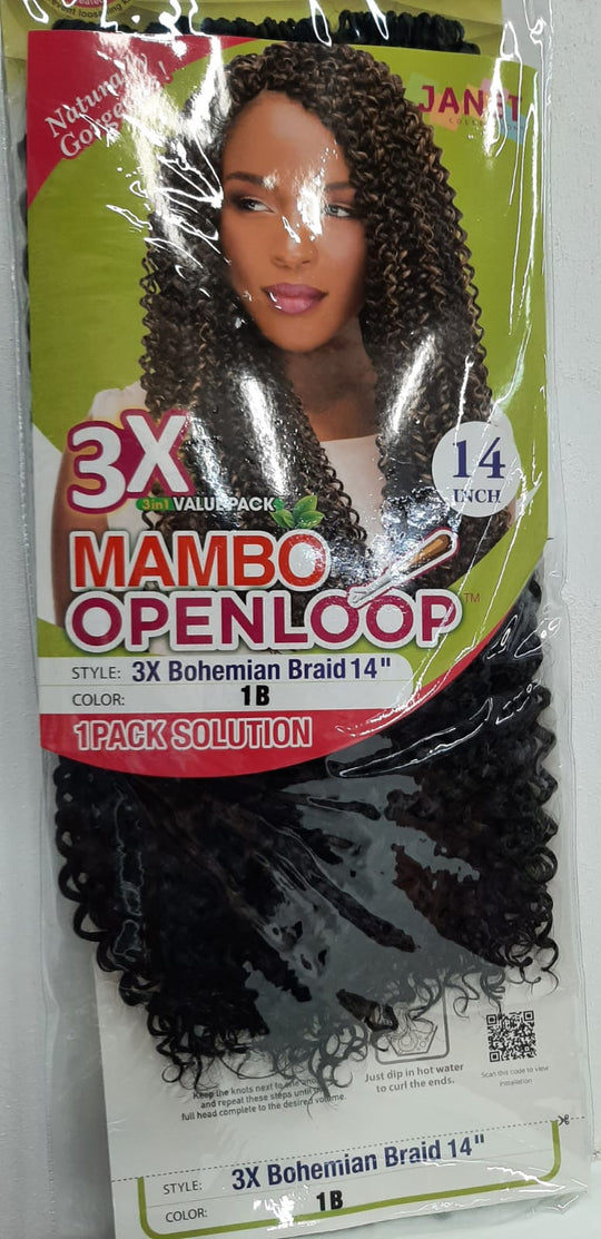Janet 3X Bohemian Braid 14"