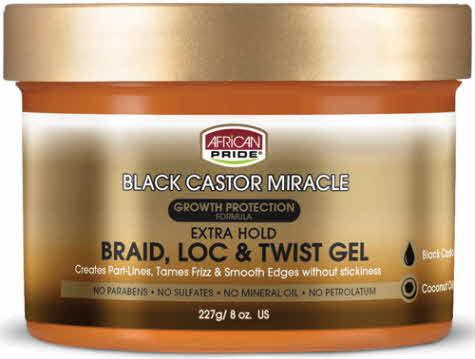 African Pride Black Castor Miracle Loc & Twist Gel