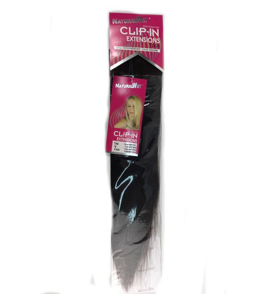 Natural Way 100% Human Hair Natural Silky Straight Clip-In Extensions